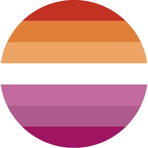 Märke - Sunset Lesbian Pride Flag