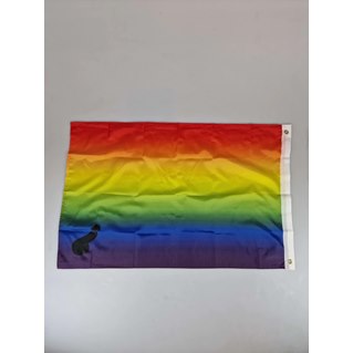 Rainbow flag with dick-logo, 60 x 90
