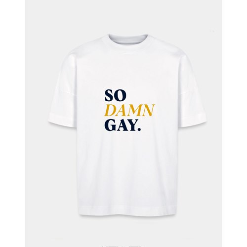 T-shirt, So Damn Gay, vit