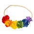 Hårband elastiskt regnbågsfärgade blommor