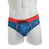 Swim briefs DF, blue/dark orange.