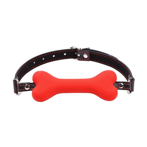 Puppy Play gag/chew bone, Red