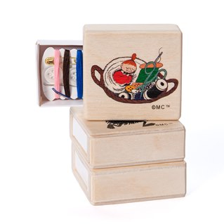Wooden sewing box, Little My