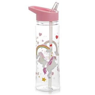 Water bottle Unicorn with Flip Straw, 550 ml