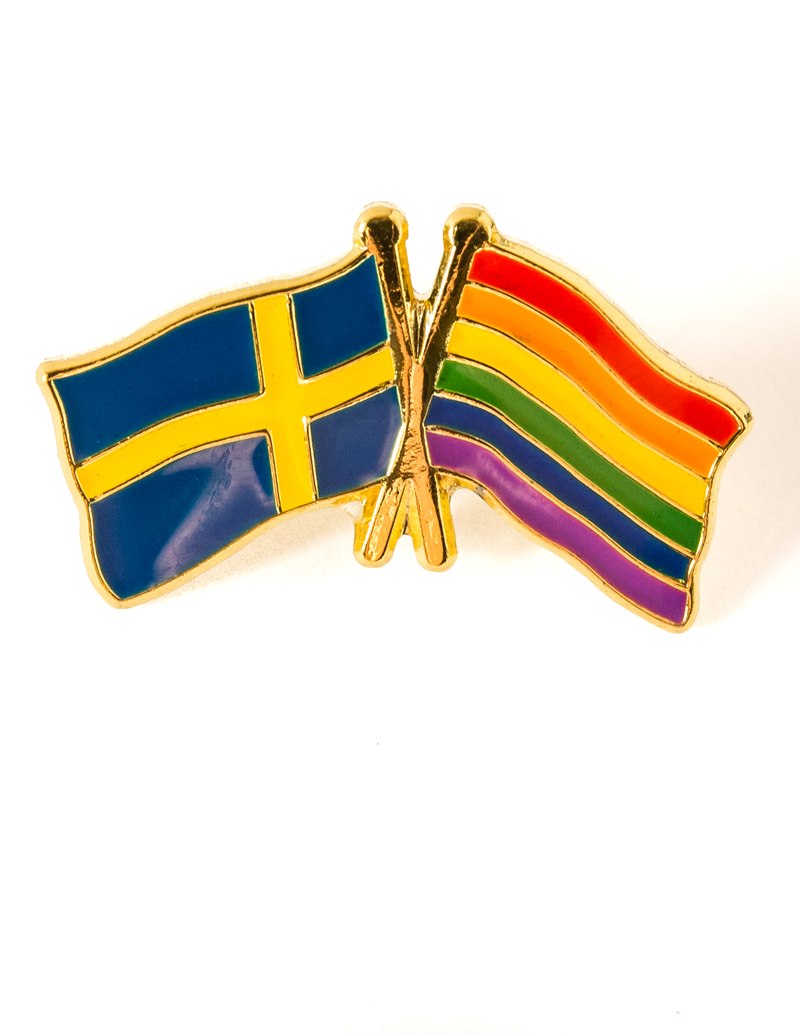 Pin Rainbow Flag Swedish Flag Qx Shop