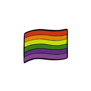 Sydd regnbågsflagga 30x45