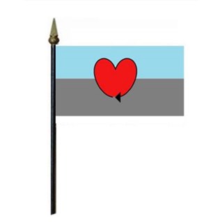 Small Autosexual Flag on Stick