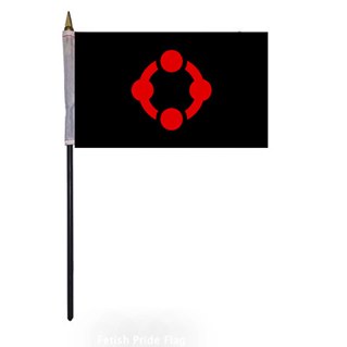 Small Fetish Pride Flag on stick