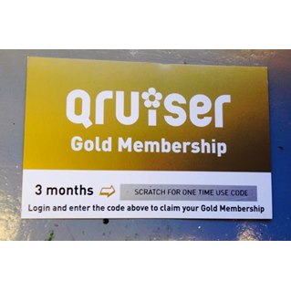 Qruiser Guldmedlemskap 3 månader