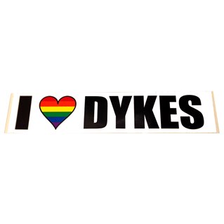 Bildekal "I Love Dykes"