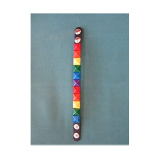 Rainbow Studded Leather Bracelet