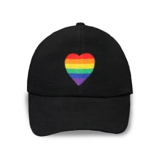 Rainbow Heart Baseball Hat