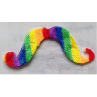 Regnbågsfärgad mustasch