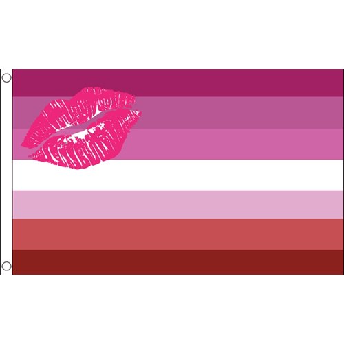 1pc 90x150cm LGBT Rainbow Lipstick Lesbian Pride Flag  MW 