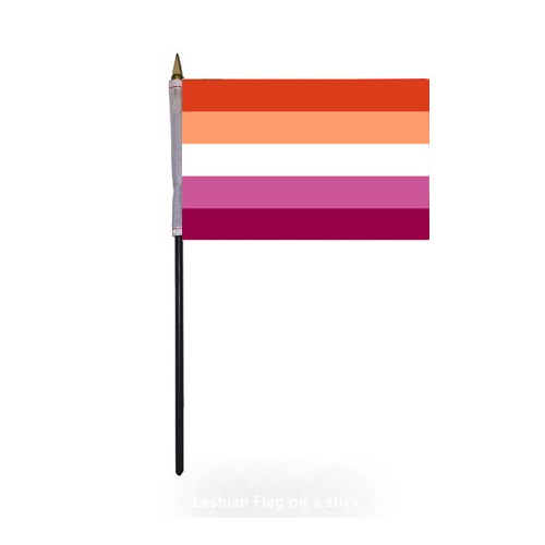 Liten Lesbian Sunset Pride på pinne