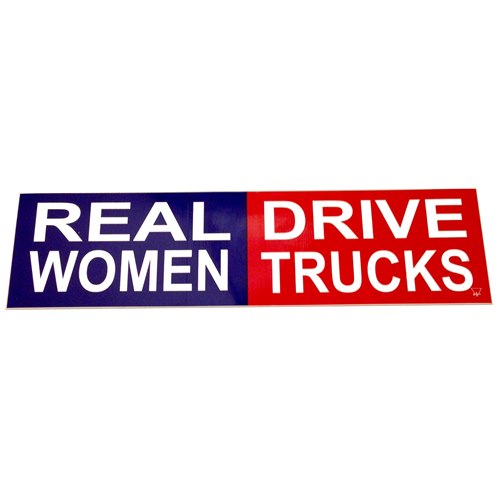 Bildekal "Real Women Drive Trucks"