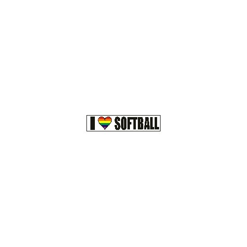 Bildekal - I Love Softball