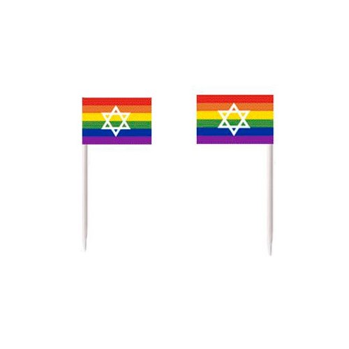 Rainbow Star of David Flag Toothpicks (100 box)