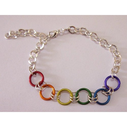 Rainbow Bracelets with Jump Rings