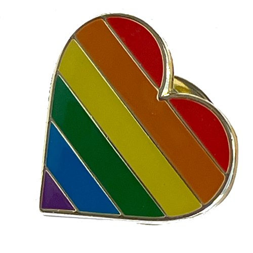 PIN - Rainbow heart 17 mm