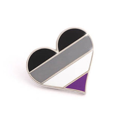 Lapel Heart Pin - Asexual