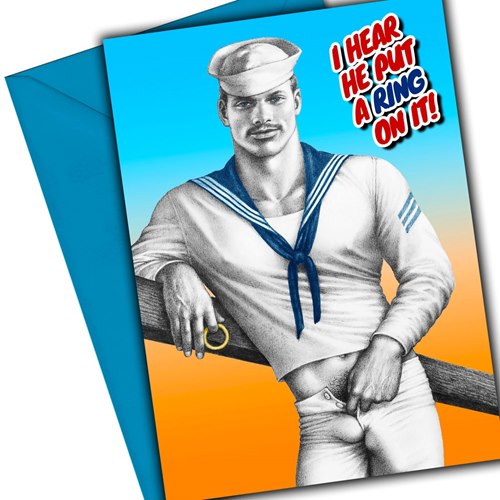 Tom of Finland - Ring on it - Engagement Card