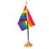 Rainbow flag on stand