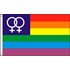 Regnbågsflagga med Kvinnosymboler