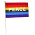 6 Regnbågsflaggor med PEACE