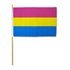 6 Panseksuaalien lippua kepillä