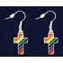 Earrings Rainbow Cross