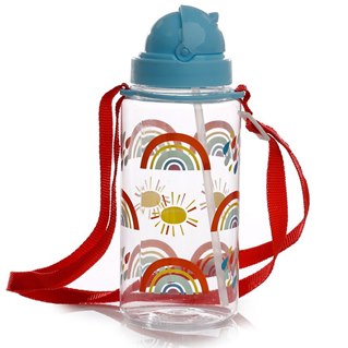 Children's Reusable Water Bottle with Flip Straw