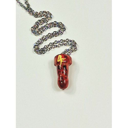 Crystal necklace, Red Jasper