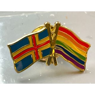 PIN - Regnbågsflaggan/Ålands flagga