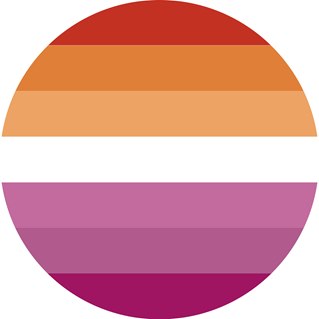 Badge - Lesbian Sunset Flag