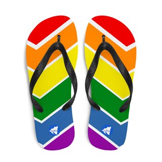 Pride flip flops