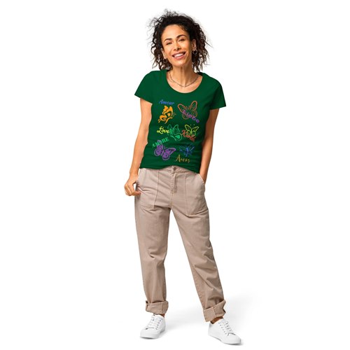 T-shirt women, Love, green