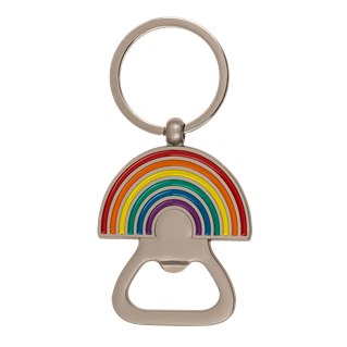 Bottle opener with keychain, Rainbow Arch