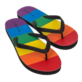 Flip Flops in rainbow colours