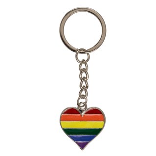 Metal Keychain, Rainbow heart