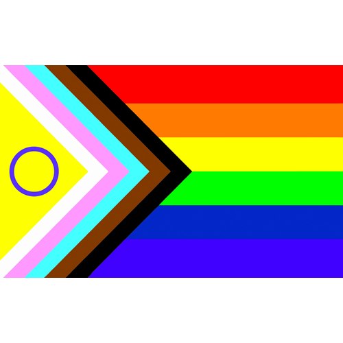 Inclusive Progress Pride lippu, 60 x 90