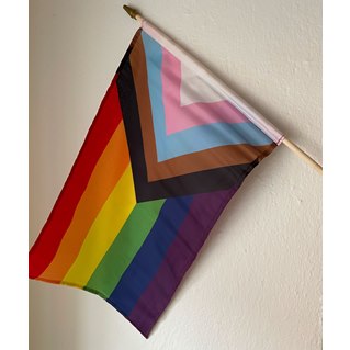 Progress Pride Flag - på pinne