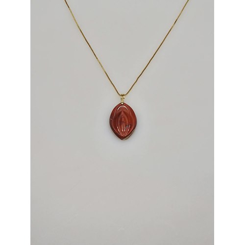 Necklace Vagina, Red Jasper
