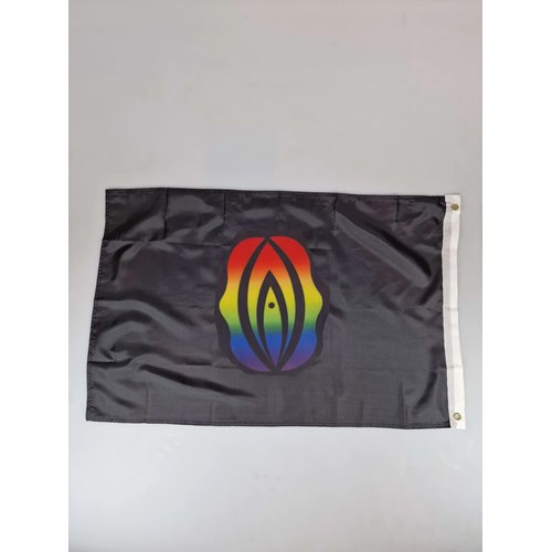 Fiffi, regnbåge, flaggstång, 150 x 240